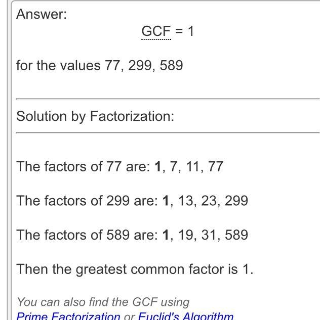 Find the hcf of 299, 589 and 779​-example-1