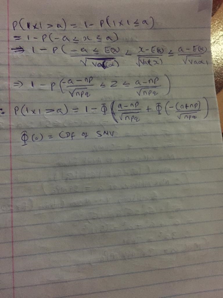 Let X be a binomial random variable with parameters (n, p). Find the approximate value-example-1