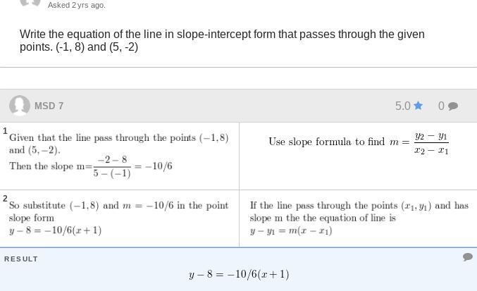 A line passes through the point (-8, -4) and has a slope of 5/2. Write and equation-example-1