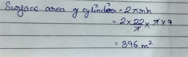 What is the surface area of a right circular cylinder with a diameter of 14 meters-example-1