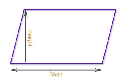 Explain how you know which line segments are a base and height of the parallelogram-example-1