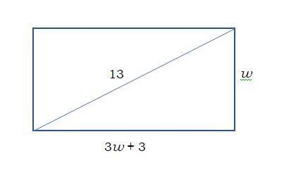 An architect wants to draw a rectangle with a diagonal of 13 centimeters. The length-example-1