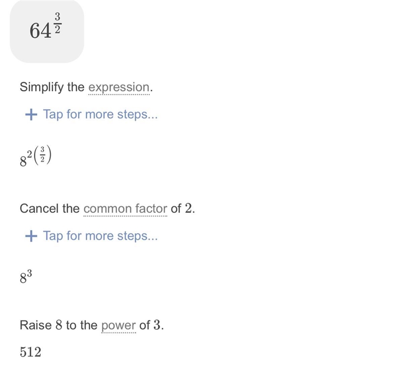 Select all expressions that are equal to 64 3/2-example-1