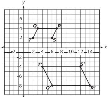 Rectangle QRST is dilated with the origin as the center of dilation to create rectangle-example-1