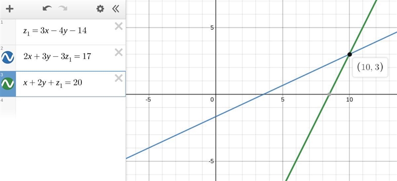 33. What does equal in the solution of the system of equations below? 33 – 4y - z-example-1