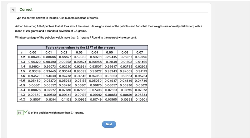 Type the correct answer in the box. Use numerals instead of words. Adrian has a bag-example-1