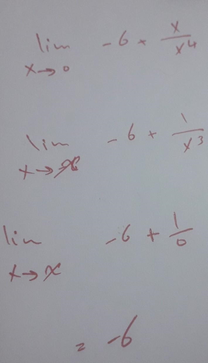 -6+x/x^4 limit at x →0-example-1