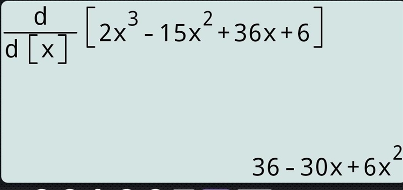 Find the stationary points of the function f(x)=2x³-15x²+36x+6-example-1