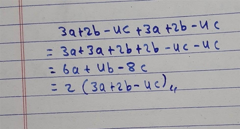 (3a+2b-4c)+(3a+2b-4c)​-example-1