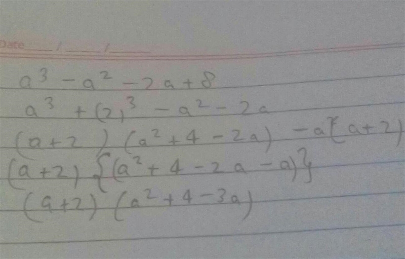 A^3-a^2-2a+8 factorize​-example-1