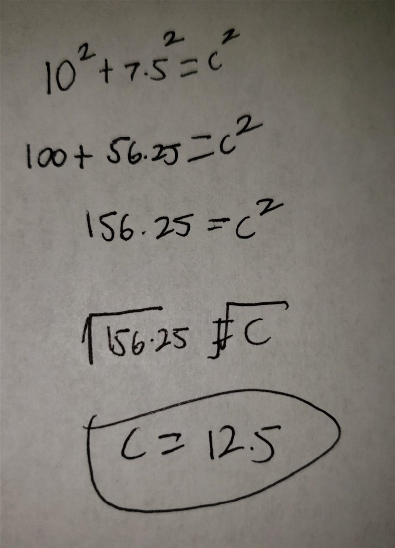 Use the Pythagorean Theorem to find the missing side. Round to the nearest tenth 10 m-example-1