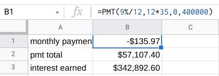 Suppose you want to have $400,000 for retirement in 35 years. Your account earns 9% interest-example-1