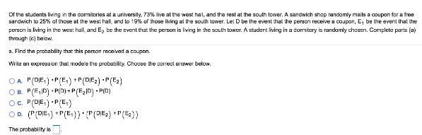 Of the students living in the dormitories at aa€‹ university, 65% live at the westa-example-1