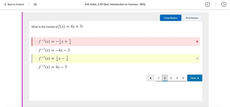 Find the inverse of f(x)=4x+3-example-1