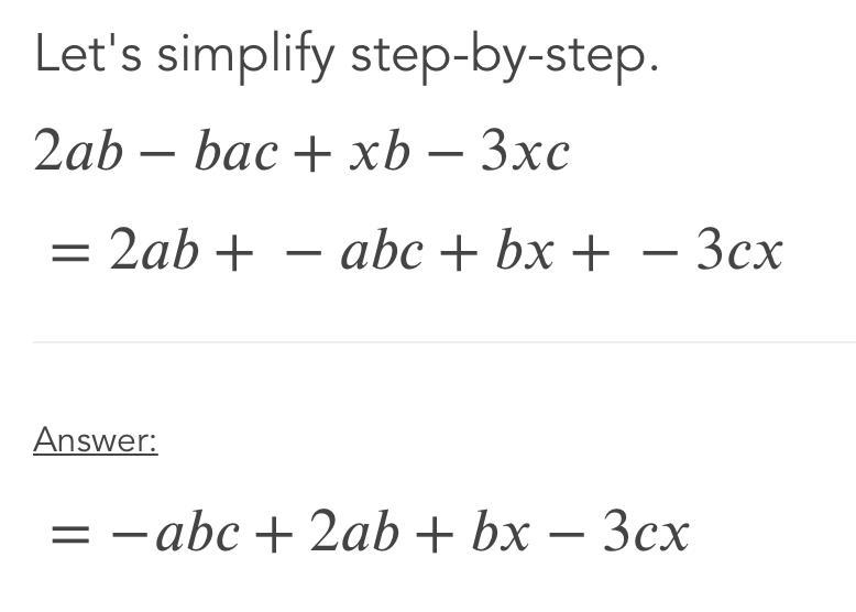 FACTORISE 2ab-bac+xb-3xc .​-example-1