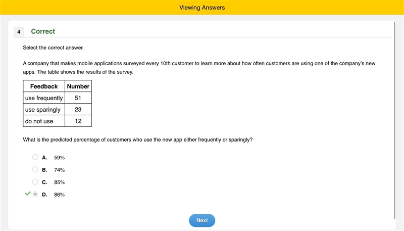 A company that makes mobile applications surveyed every 10th customer to learn more-example-1