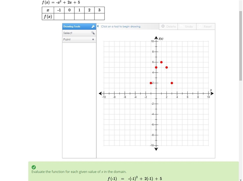 Use the drawing tools to form the correct answers on the graph. Complete the function-example-1