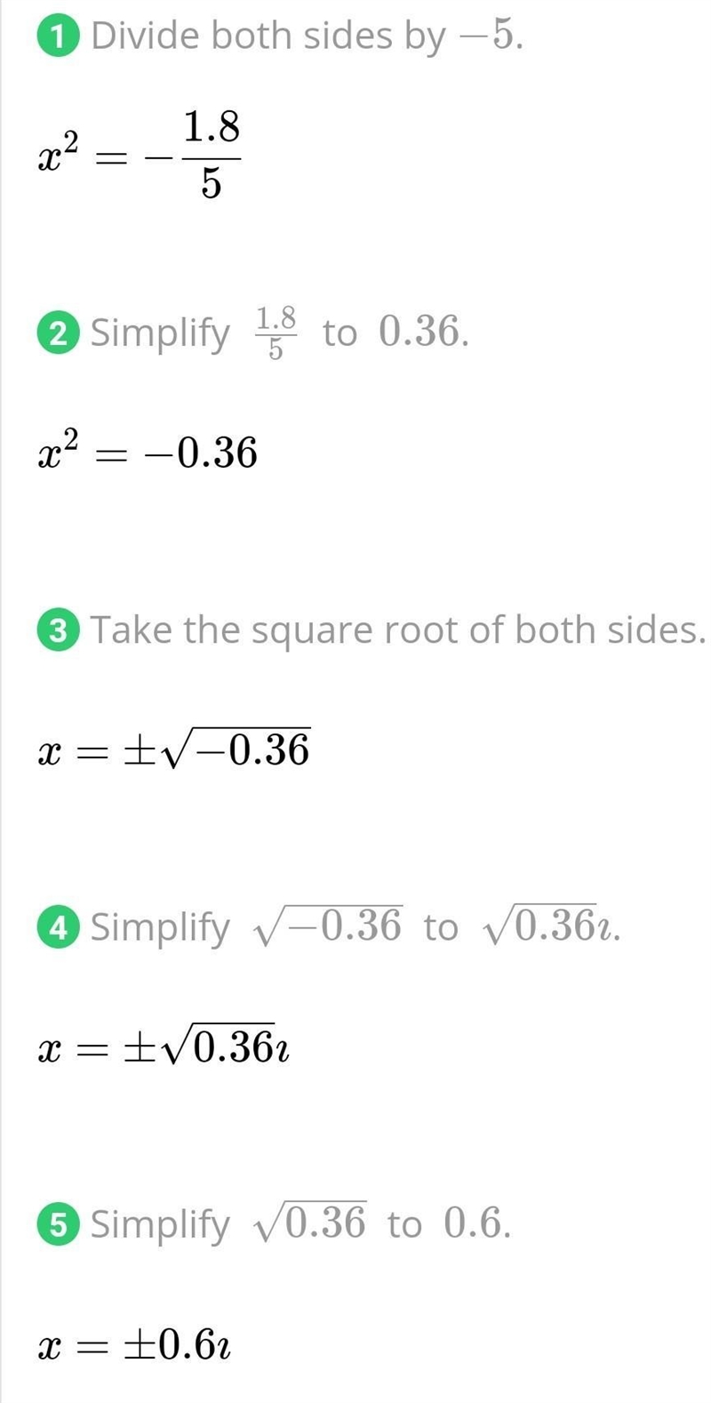 PLEASE QUICKLY! find x: -5x^2=1.8-example-1