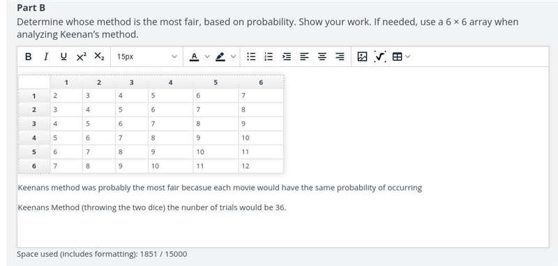 Determine whose method is the most fair, based on probability. Show your work. If-example-1