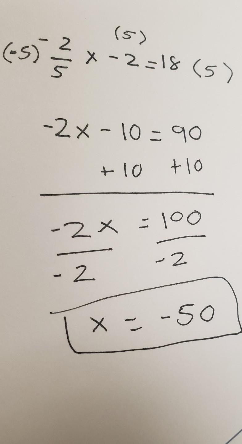 −2/5x−2=18 Solve for x-example-1