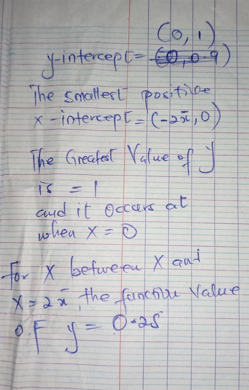 The illustration below shows the graph of y as a function of x. Complete the following-example-1