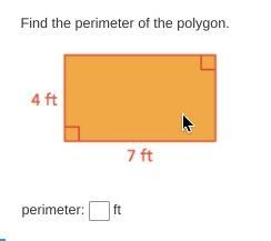 Find the perimeter of the polygon. perimeter: ft-example-1