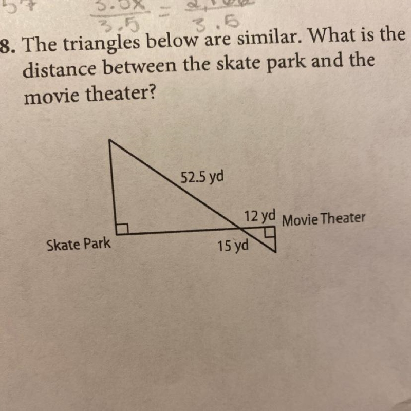 The triangles below are similar.-example-1