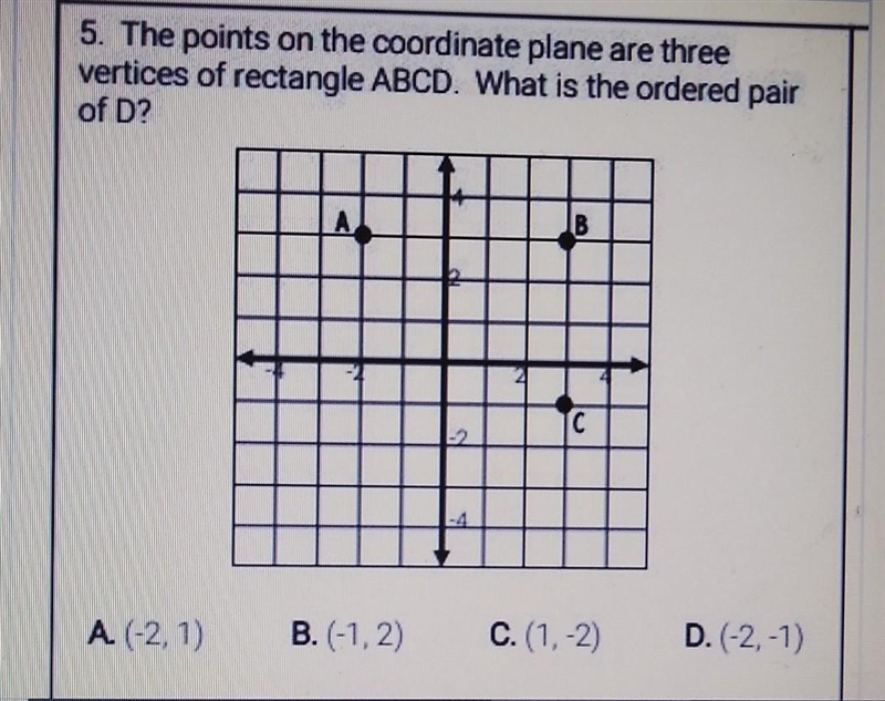 Please help!!!! This was due a day ago!!!! 5. The points on the coordinate plane are-example-1