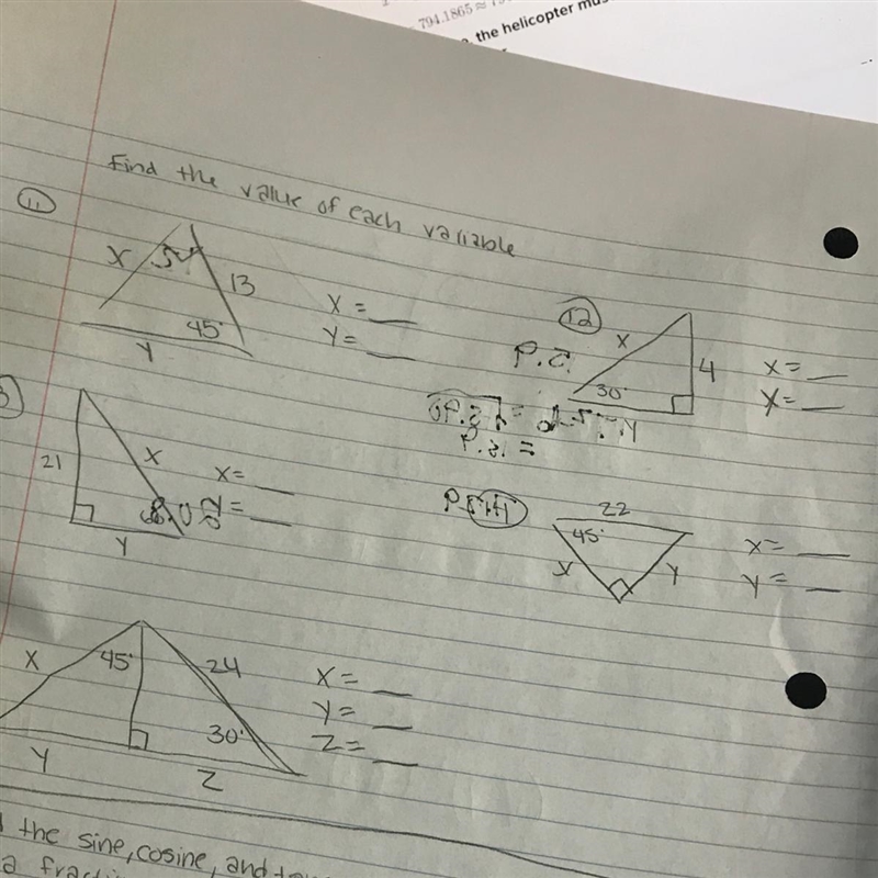 Find the value of each variable-example-1