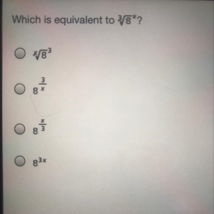 Which is equivalent to square root 8 to the third power-example-1