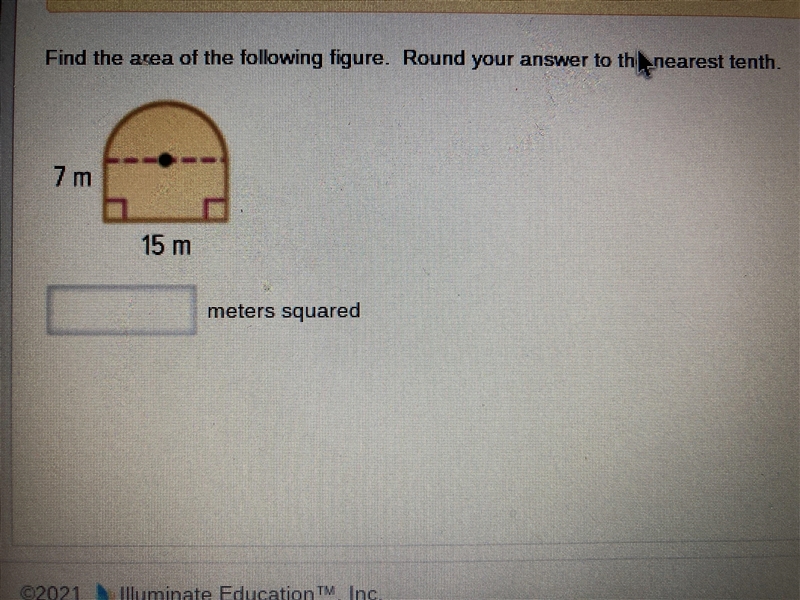 Find the area of the following figure. Round your answer to the nearest tenth-example-1