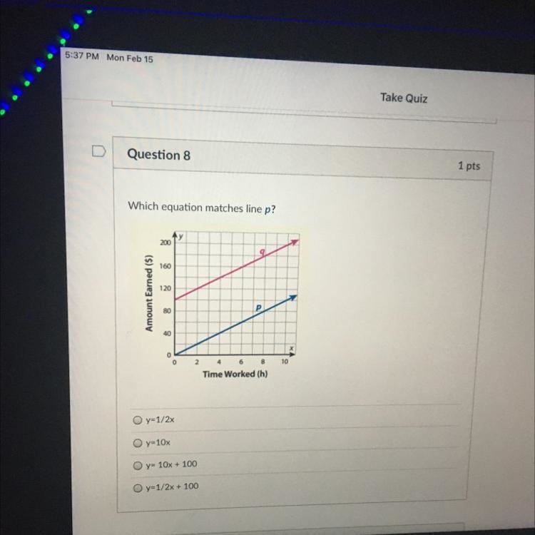 Which equation matches line p?-example-1