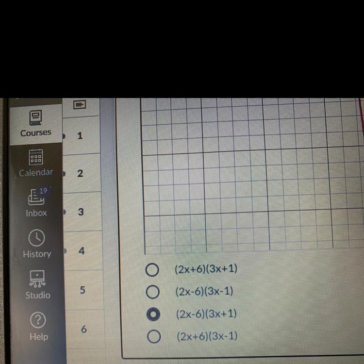 Which expression is equivalent to 6x^2+16x-6-example-1