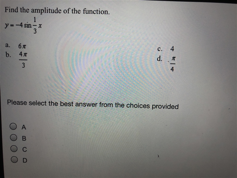 Find the amplitude of the solution y=-4sin1/3x-example-1