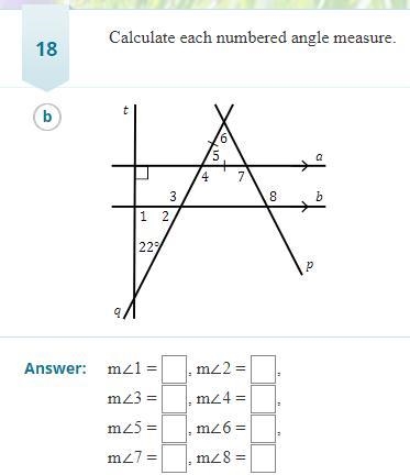 Calculate each angle measure.-example-1