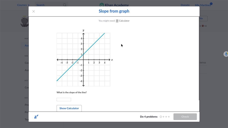 What is the slope of the line.-example-1