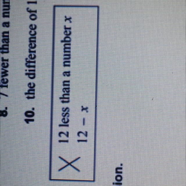 Describe and correct the error in writing the phrase as an expression?-example-1