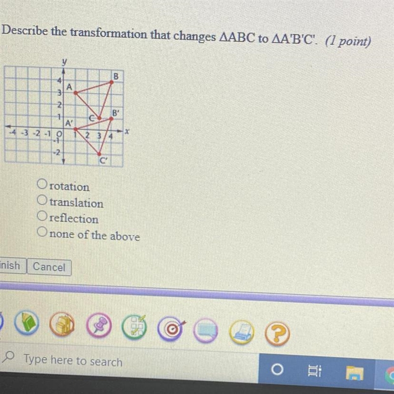 Help please Rotation Translation Reflection-example-1