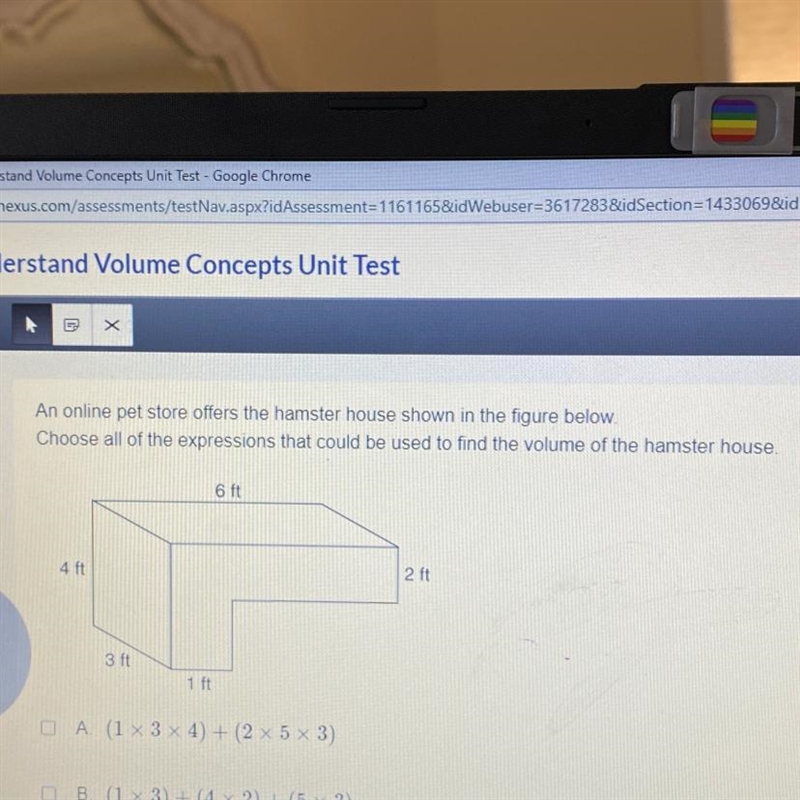 A. (1 x 3 x 4) + (2 X 5 X 3) B. (1 x 3) + (4 X 2) + (5 x 3) C. (1X3 X 2) + (6 x 3 x-example-1