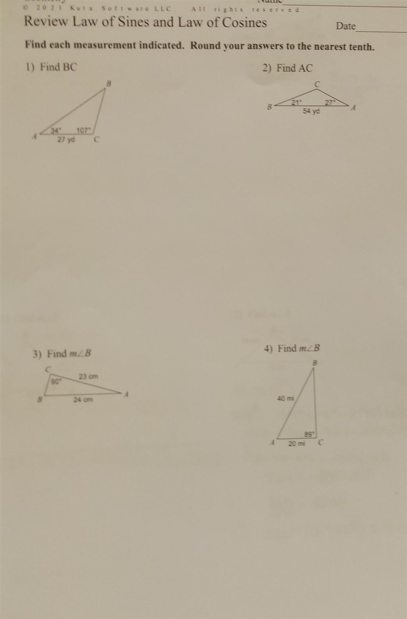 NO LINKS!!!! Find each measurement indicated. Round your answer to the nearest tenth-example-1