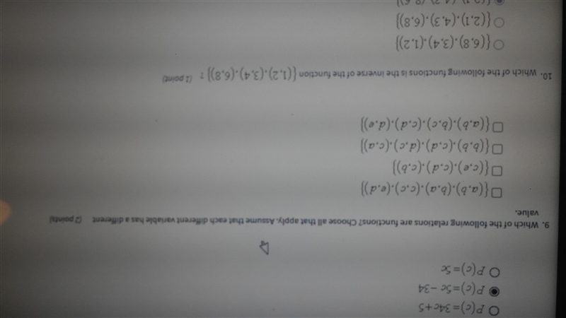 Question 9: Sorry its blurry. Plz help ASAP-example-1