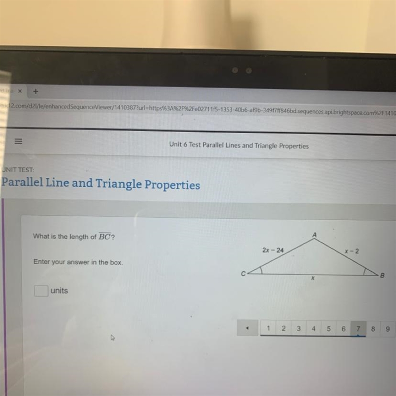 What is the length of BC? 2x - 24 x-2-example-1