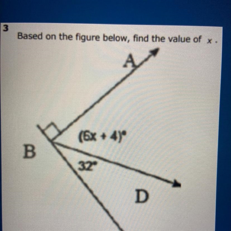 Based on the figure below, find the value of x.-example-1