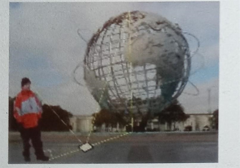 Similar Triangles You are visiting the Unisphere at Flushing Meadow Park in New York-example-1