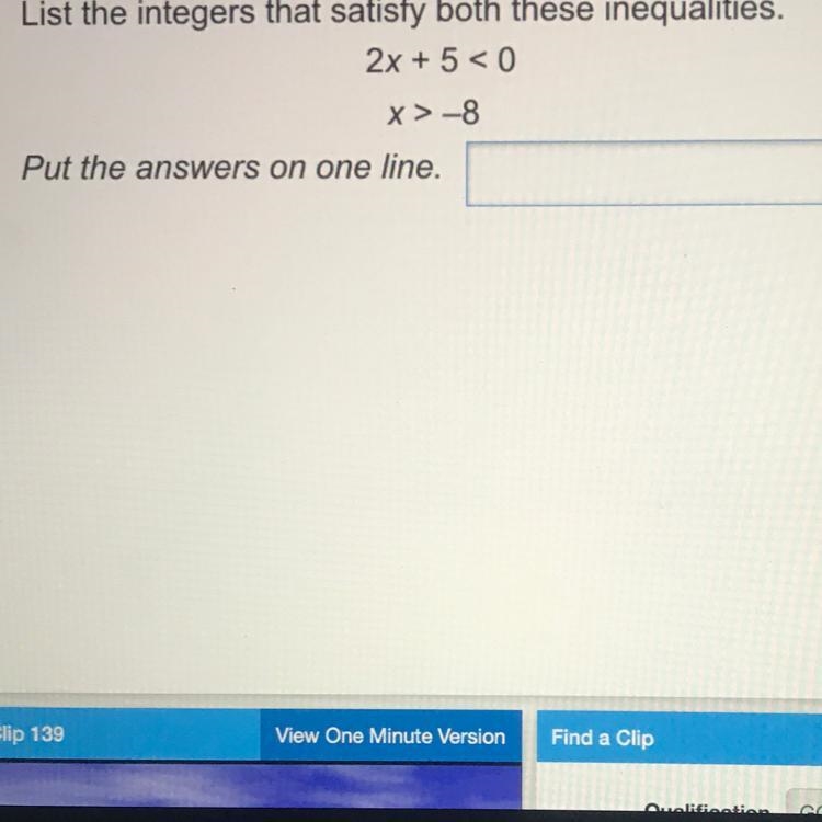 Help need to do this in 10 min List the integers that satisfy both these inequalities-example-1