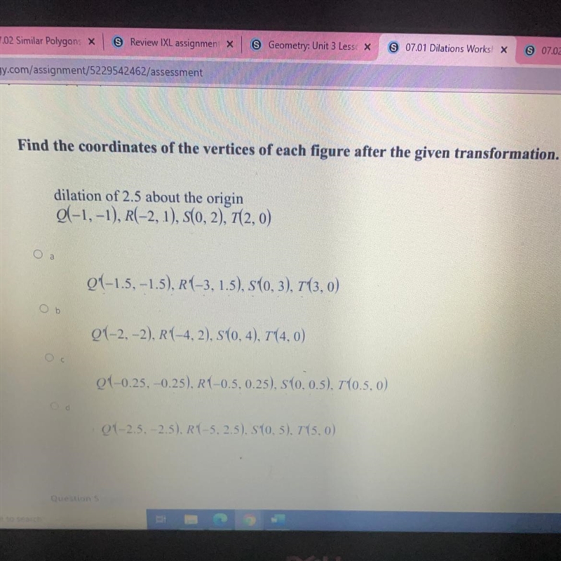 Find the coordinates of the vertices of each figure after the given transformation-example-1