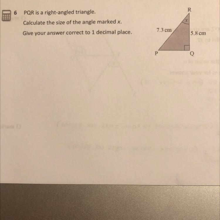 PQR is right-angled triangle.calculate the soze of the angle marked correct.-example-1