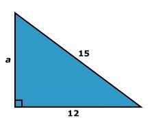 What is the value of a in the right triangle shown below?-example-1