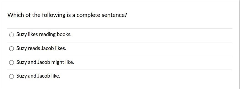 Which of the following is a complete sentence?-example-1