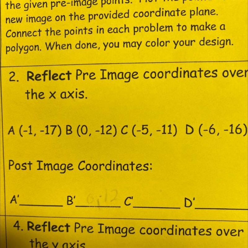 Reflect the x axis A B C D-example-1